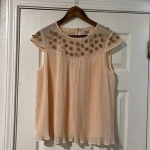 Lauren Conrad Floral detail Pleated Blouse